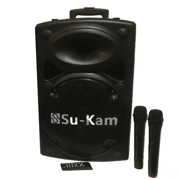 Портативна колонка Su-Kam BT 100D + 1 бездротовий мікрофон (12v/220v)