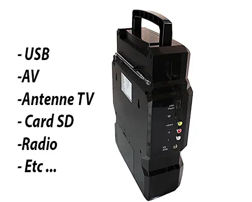 Портативна сонячна станція gdLite GD-8086 / сонячна панель з міні телевізором повір банк - Зображення 5