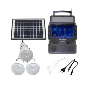 Портативна сонячна станція gdLite GD-8086 / сонячна панель з міні телевізором повір банк