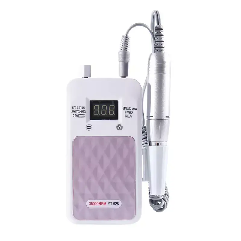 Портативний фрезер для нігтів Nail Drill YT-928 акумуляторний з індикатором заряду на 35 000 оборотів - Зображення 6