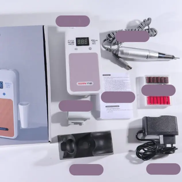 Портативний фрезер для нігтів Nail Drill YT-928 акумуляторний з індикатором заряду на 35 000 оборотів - Зображення 5