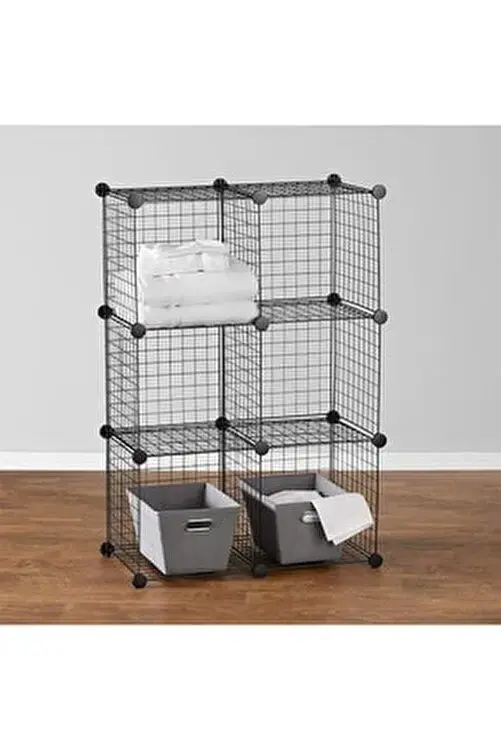 Портативний металевий модульний стелаж для зберігання речей на 6 секцій - Зображення 4