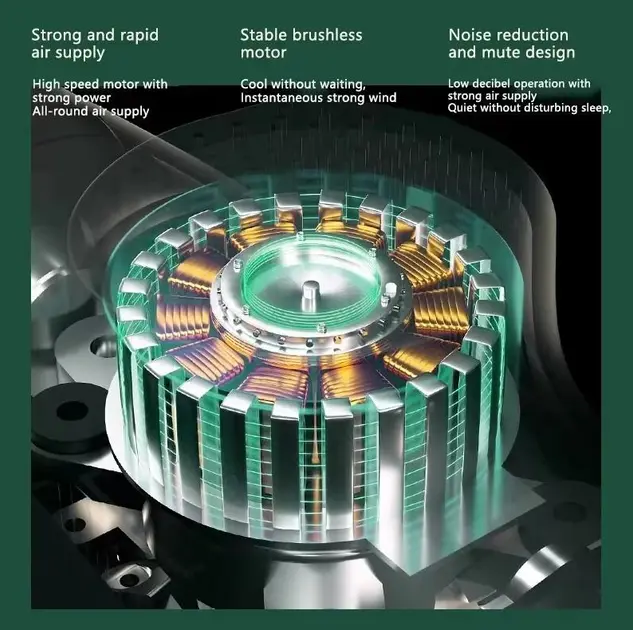 Портативний міні вентилятор для дому Telescopic Folding Fan Складаний настільний вентилятор із USB зарядкою - Зображення 6