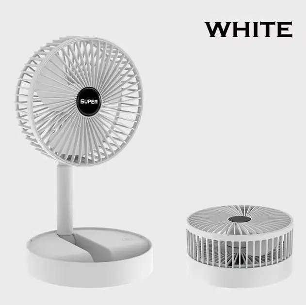 Портативний міні вентилятор для дому Telescopic Folding Fan Складаний настільний вентилятор із USB зарядкою - Зображення 4