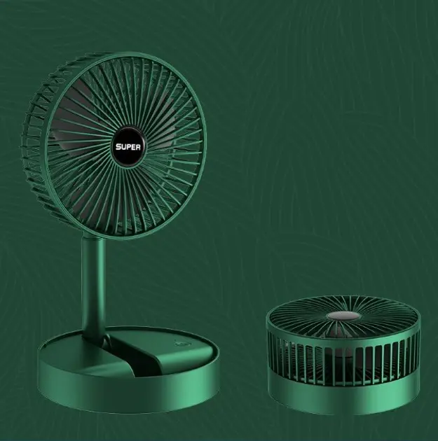 Портативний міні вентилятор для дому Telescopic Folding Fan Складаний настільний вентилятор із USB зарядкою - Зображення 2