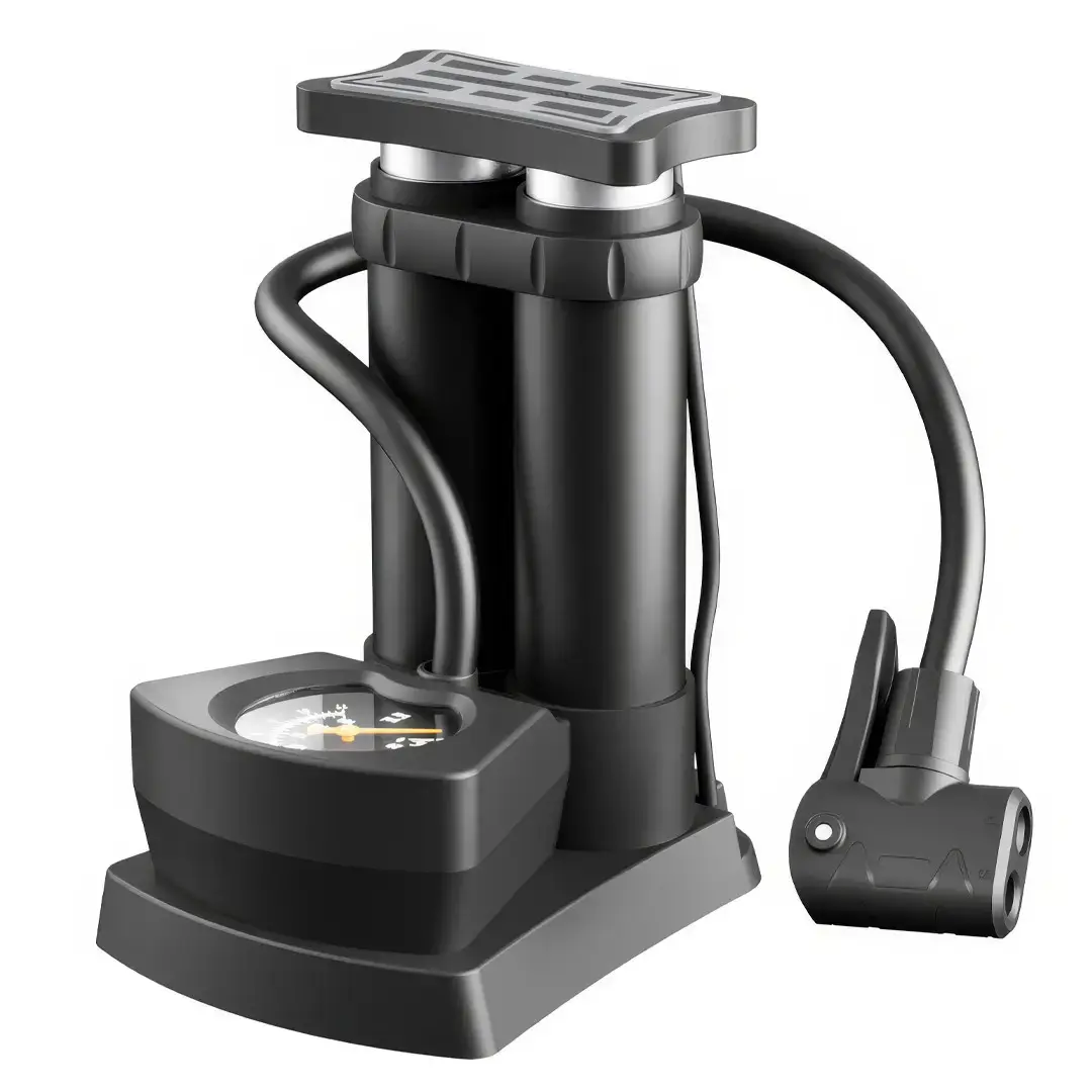 Портативний ножний насос з манометром Air pump AND 521-2414 Двоциліндровий насос - Зображення 3