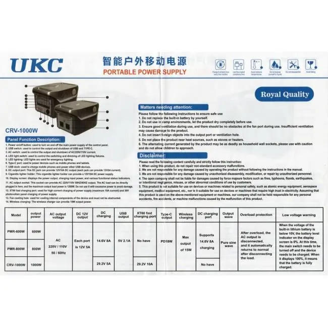 Портативний сонячна станція, генератор Sine 1000w 25.6V 30A - Зображення 3
