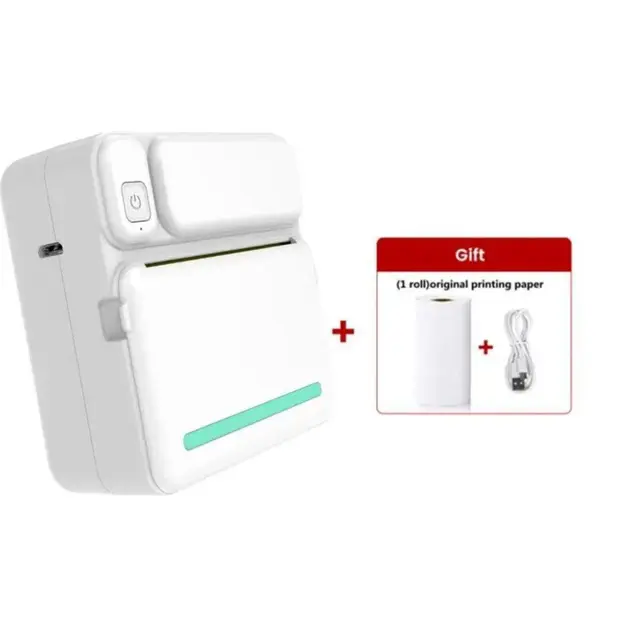 Портативний термопринтер з Bluetooth + рулон термопаперу, C19 / Міні принтер для друку - Зображення 2
