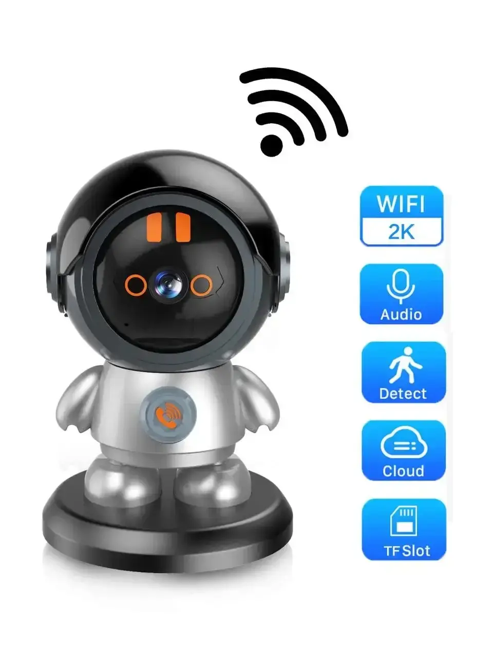 Поворотна бездротова відеокамера Wi-Fi-відеоня 2K ART 8936 з датчиком руху та поворотом на 355 градусів - Зображення 6