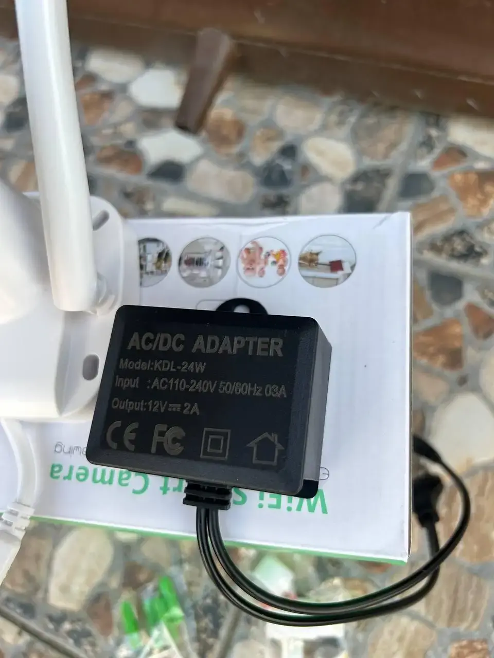 Вулична камера UKC Відеоспостереження WIFI IP бездротова зовнішня поворотна V380 Pro з блоком живлення - Зображення 5