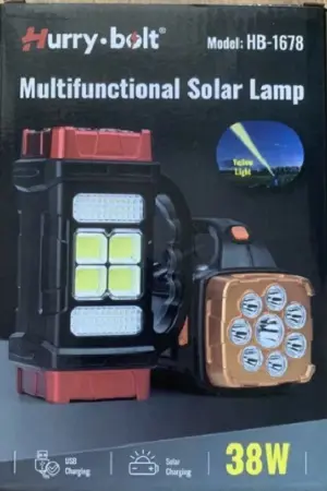 Powerbank LED-ліхтарик HB-1678 на сонячних батареях - Зображення 3