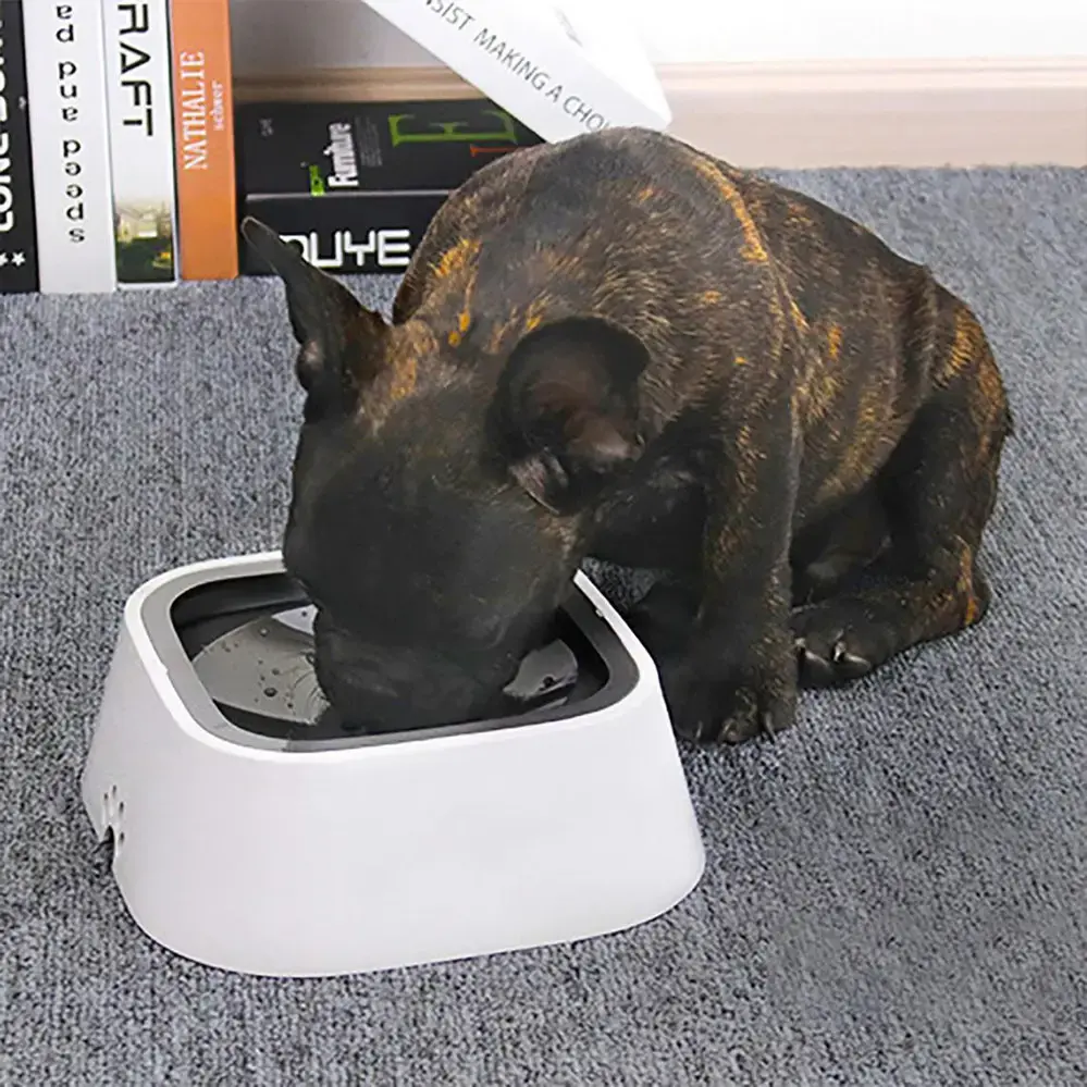 Поїлка непроливайка для собак та кішок з плаваючим диском Миска антипроливайка для води MAGIC BOWL Біла 1,5л - Зображення 6