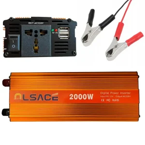 Перетворювач інвертора OLSACE 2000W 12-220V Power Inverter Автомобільний перетворювач
