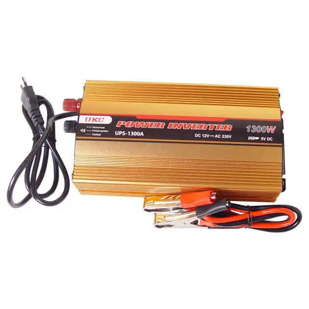 Перетворювач автомобільний інвертор UKC AC/DC UPS 1300 Вт - Зображення 2