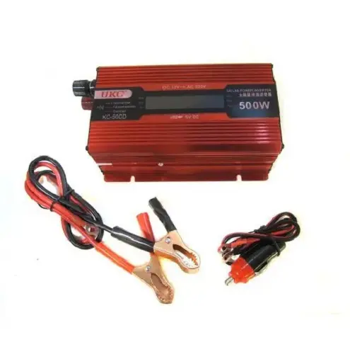 Перетворювач напруги для авто 12V-220V 500W з LCD дисплеєм - Зображення 2