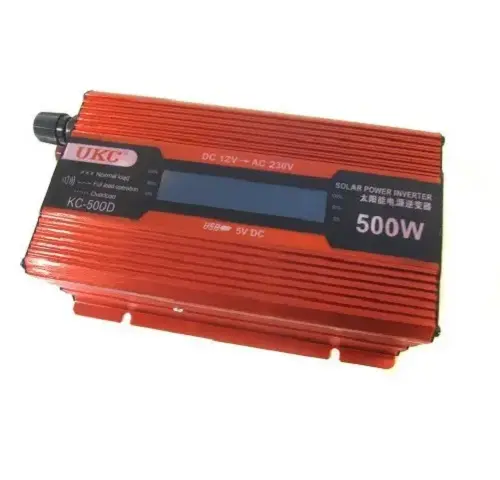 Перетворювач напруги для авто 12V-220V 500W з LCD дисплеєм - Зображення 3