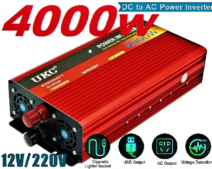 Перетворювач напруги Power Inverter 4000W з 12V на 220 - Зображення 4