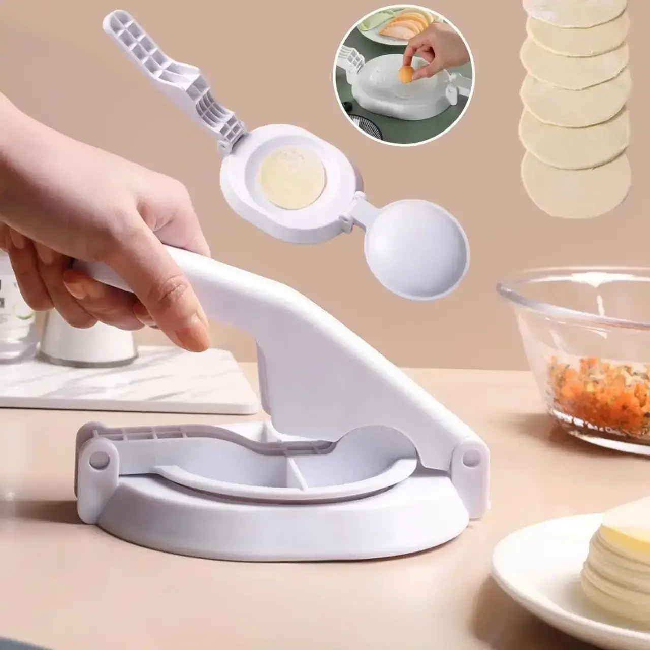 Прес пристрій для виготовлення пельменів вареників Станок для пресовки skin Presser - Зображення 4