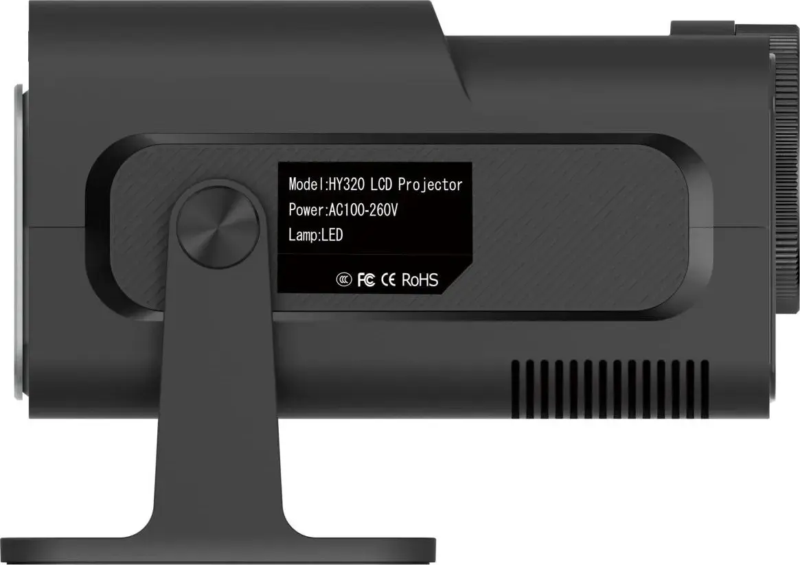 Проектор SmartTV домашній кінотеатр UltraHD HY320 4K Android 11 WI-FI6 Bluetooth HDMI 150" FullHD 300ANSI чорний - Зображення 6