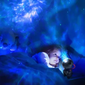 Проектор зоряного неба, лазерний нічник на пульту BLACK Astro Star Mini – Космонавт (Світильник LED нічник)