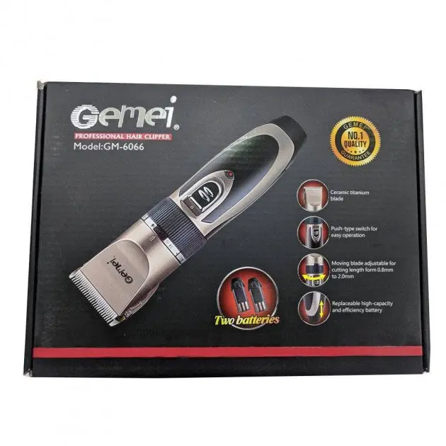 Професійна акумуляторна машинка для стрижки GEMEI GM-6066 - Зображення 2