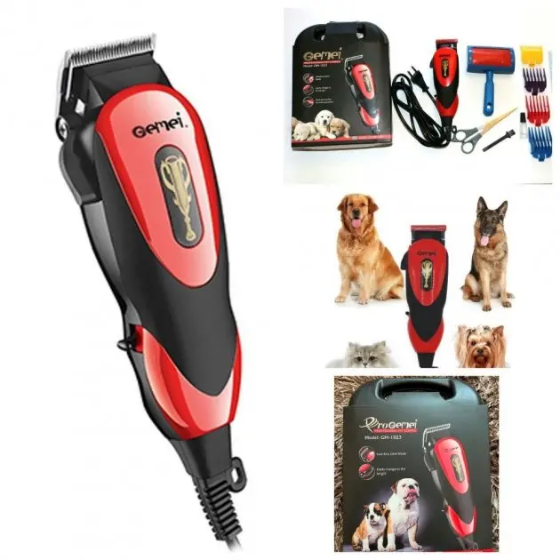 Машинка для стрижки тварин Gemei GM 1023 + 4 насадки - Зображення 4