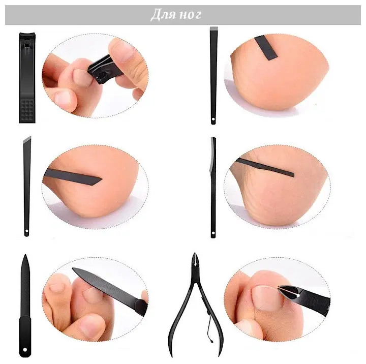 Професійний манікюрний набір / Набір для манікюру у футлярі (18 предметів у комплекті) - Зображення 9