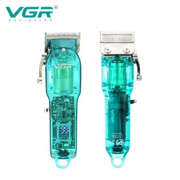 Професійна стрижкова машинка VGR Professional Clipper Transparent V-660 - Зображення 5