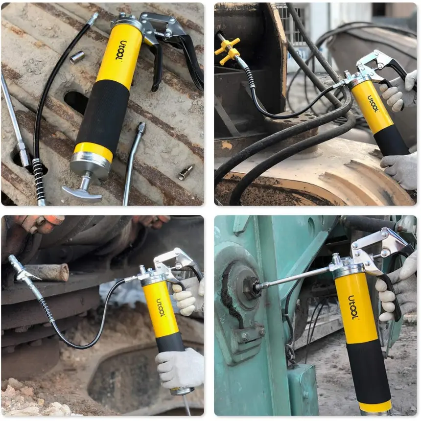 Пістолет для змащення UTOOL UTGG01, шприц для змащення з пістолетною рукояткою, гнучкий полімерний шланг - Зображення 5