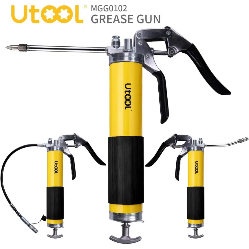 Пістолет для змащення UTOOL UTGG01, шприц для змащення з пістолетною рукояткою, гнучкий полімерний шланг - Зображення 3