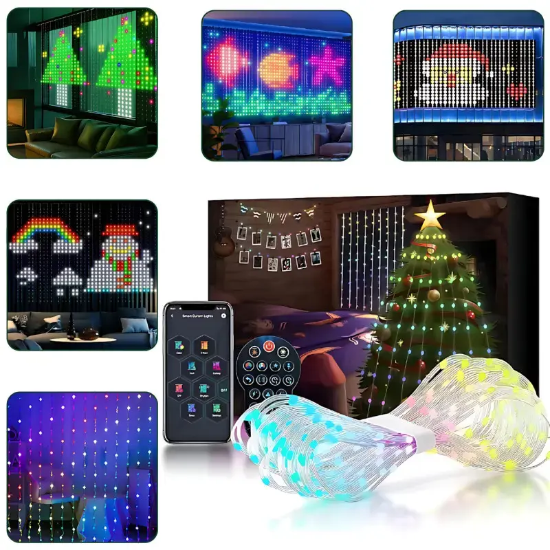 Програмована новорічна гірлянда Кінський хвіст з пультом та керуванням з телефону SFK-02 Bluetooth USB - Зображення 2