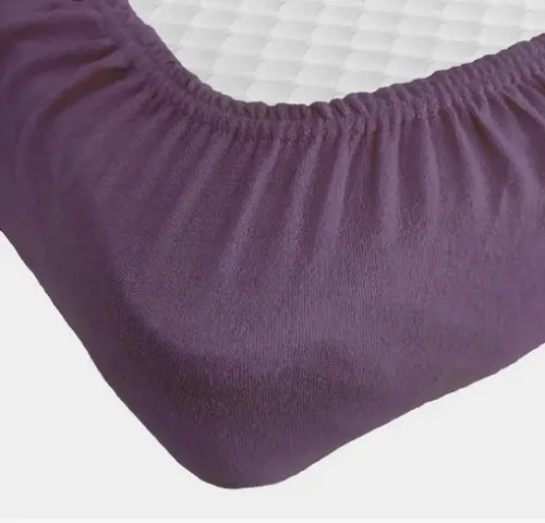 Бузкова Простирадло махрове на резинці з наволочками Anisa (220х240+30 см) - Зображення 3