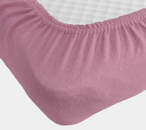 лавандове Простирадло махрове на резинці з наволочками Anisa (220х240+30 см) - Зображення 3