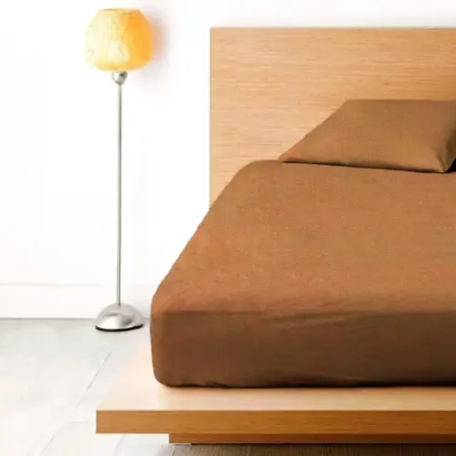 персикове Простирадло махрове на резинці з наволочками Anisa (220х240+30 см) - Зображення 2