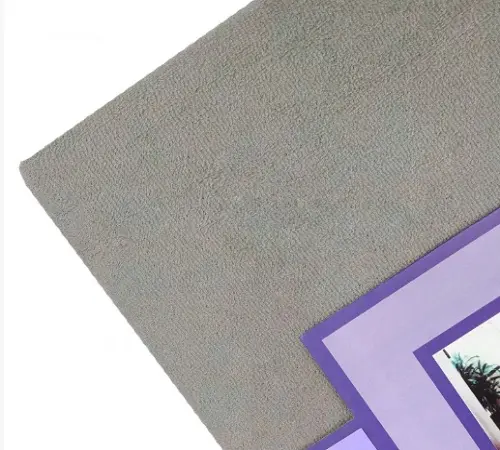 світло сіре Простирадло махрове на резинці з наволочками Anisa (220х240+30 см) - Зображення 2