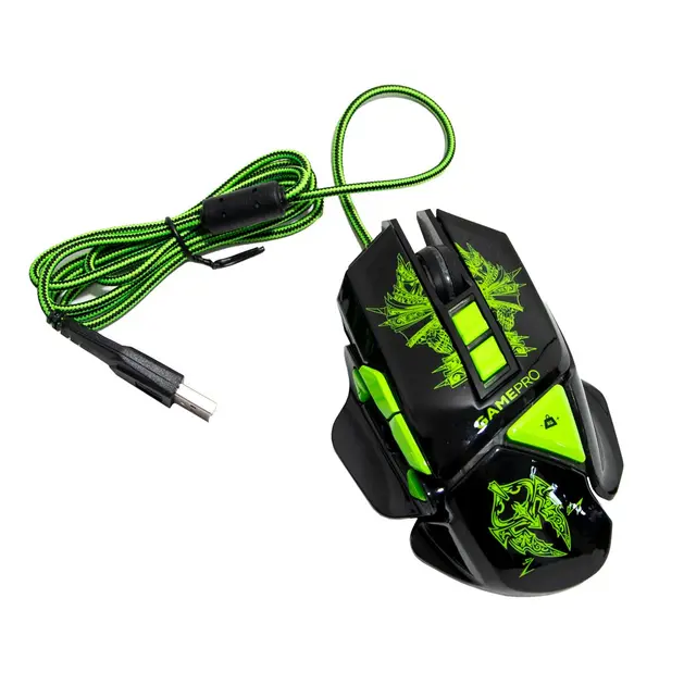 Дротова ігрова мишка зі світлодіодним підсвічуванням PoloSmart PGS302 4 рівня чутливості - Зображення 2