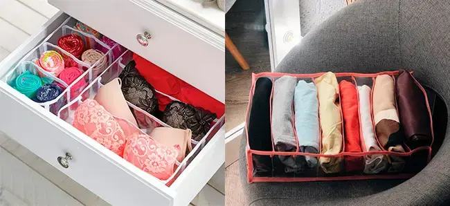 Прозорий органайзер для шкарпеток з чорною окантовкою РОЗМІР 30*30 - Зображення 6