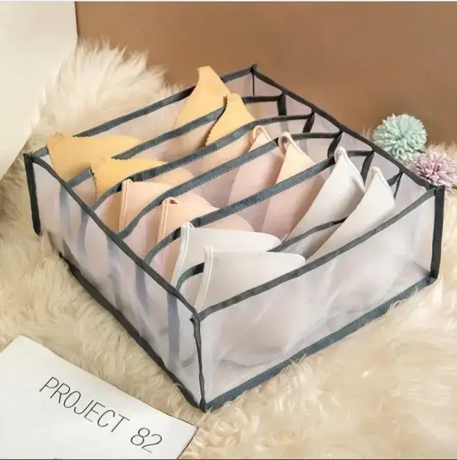 Прозорий органайзер для шкарпеток з чорною окантовкою РОЗМІР 30*30 - Зображення 5