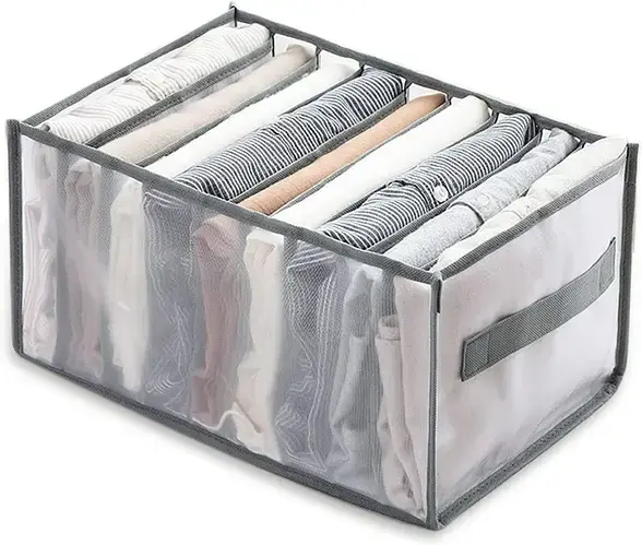 Прозорий органайзер для шкарпеток з чорною окантовкою РОЗМІР 30*30 - Зображення 3