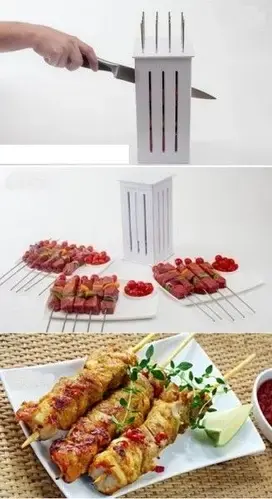 Пристрій для швидкого нанизування шашлику brochette express | шпажки для шашлику - Зображення 8