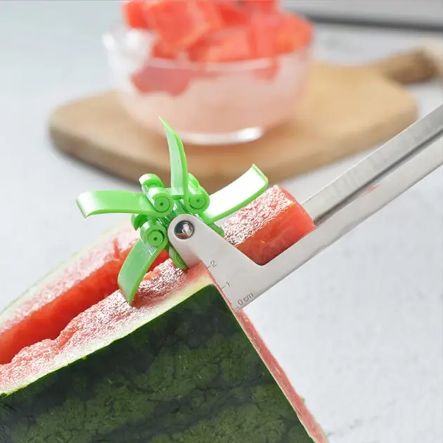 Пристрої для нарізки кавуна та дині SUNROZ Watermelon Slicer ніж-слайсер Зелений - Зображення 3