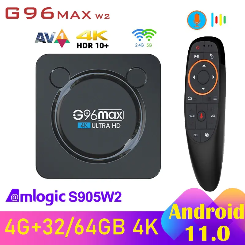 Приставка V-BOX G96 Max W2 4K 4/64 UltraHD Android 11 - Зображення 4