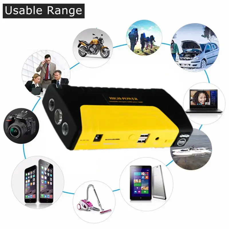 Пусковий автомобільний пристрій для акумулятора JUMP Starter Power Bank 50800 mAh - Зображення 4