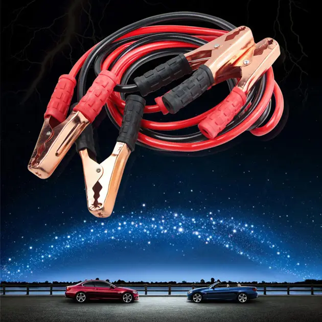 Пускові дроти прикурювання 500A професійні з максимальним струмом пуску для заряджання акумулятора - Зображення 4