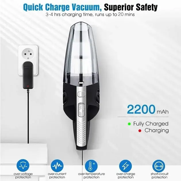 Автомобільний пилосос VACCUM CLEANER E-6 XL-830 - Зображення 6