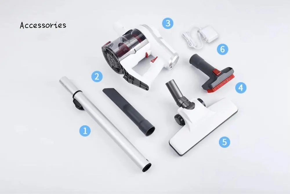 Пилосос GHA-605 (акум. 2000mAh) (150W, 75(дБ), вакуум 6-10кПа. Об'єм 0,5л, 2 швидкості) - Зображення 4