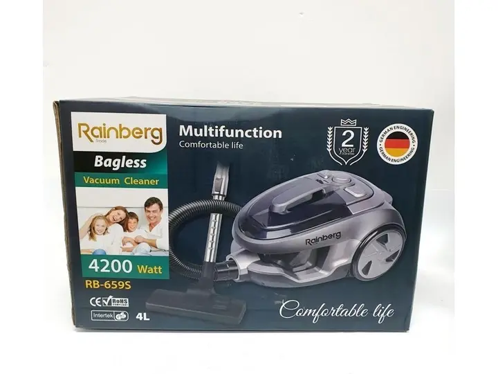 Пилосос Rainberg RB-659S колбовий з регулятором потужності HEPA фільтр 4L - 4200 W - Зображення 5