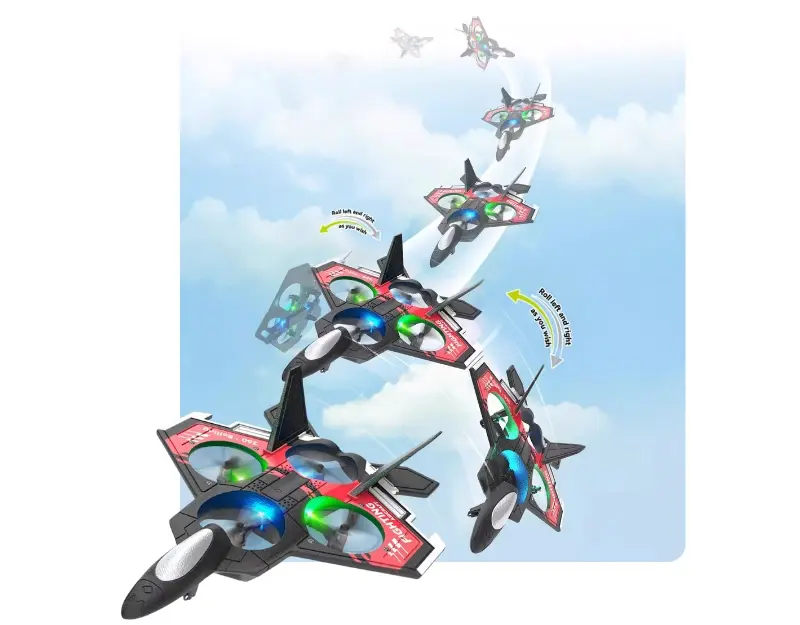 Радіокерований літак S98, винищувач, акробатика на 360°, гіроскоп, протиударний, світлодіодні ліхтарі - Зображення 3