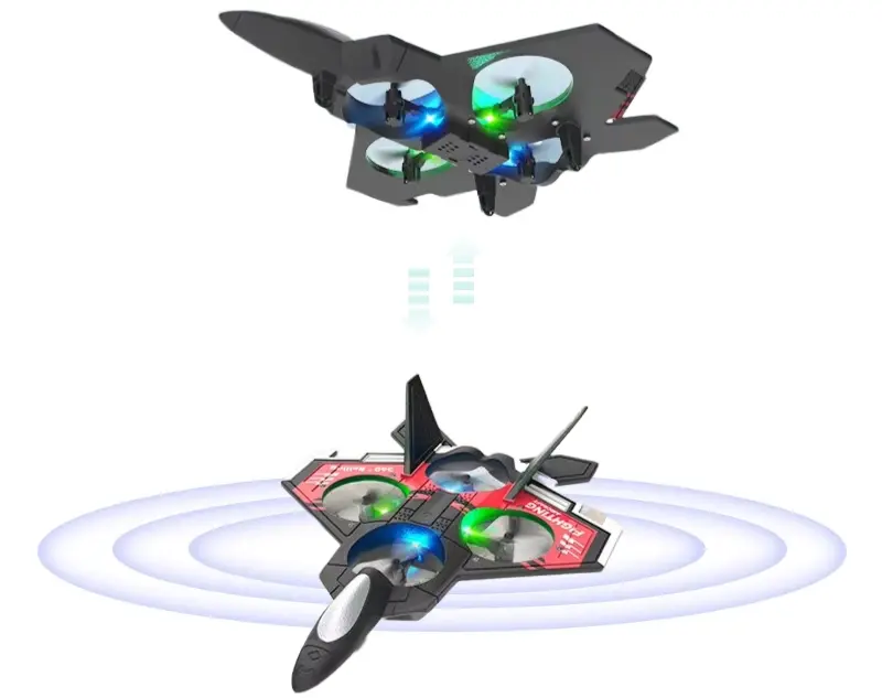 Радіокерований літак S98, винищувач, акробатика на 360°, гіроскоп, протиударний, світлодіодні ліхтарі - Зображення 2