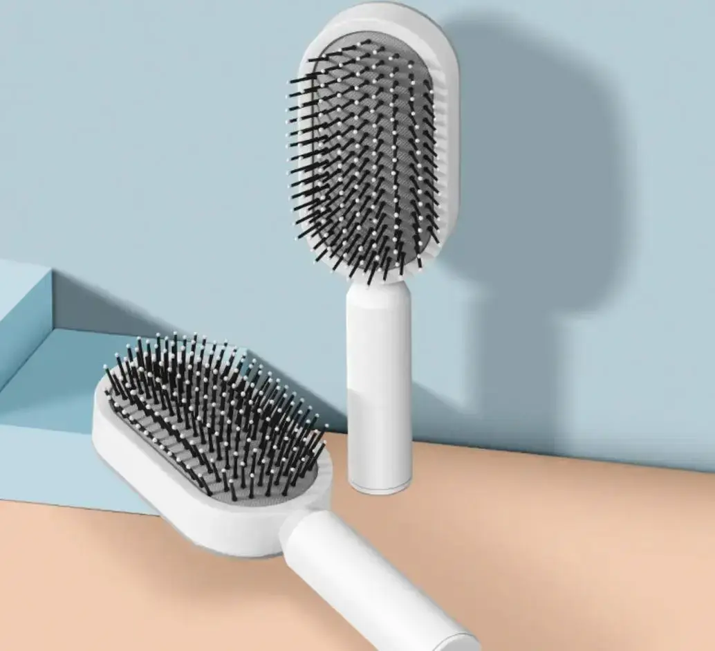 Гребінець для волосся | Щітка для волосся, що самоочищається | Масажний гребінець для шкіри голови - Зображення 4